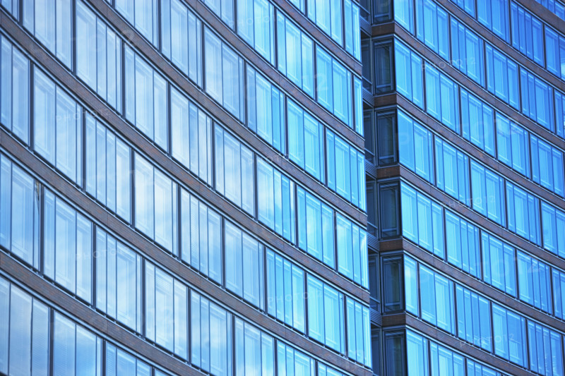 Low angle view of high rise. Date : 2007