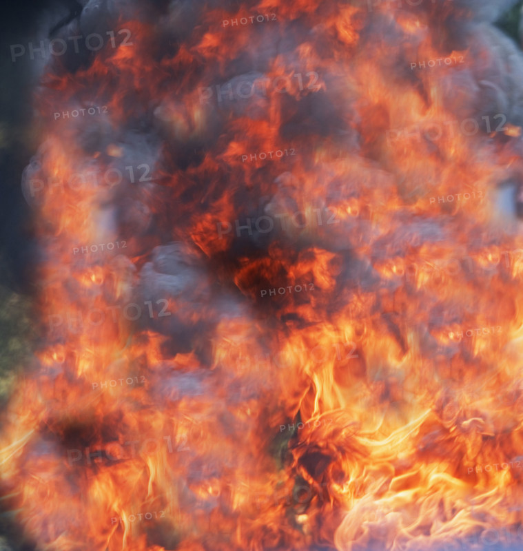 Full frame view of fire and smoke. Date : 2007