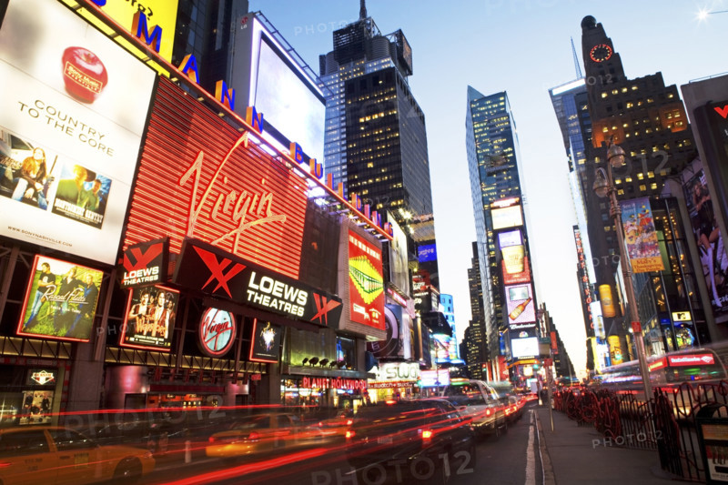 Traffic in Times Square, New York City. Date : 2007