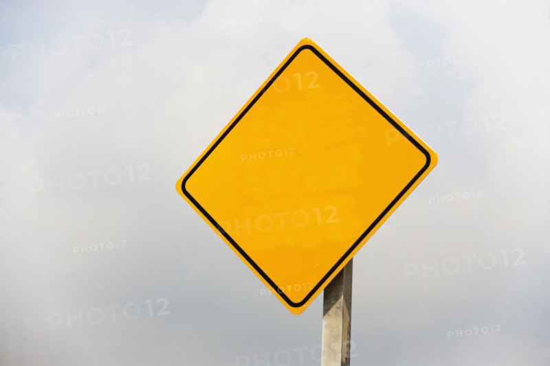 Blank street sign. Date : 2007