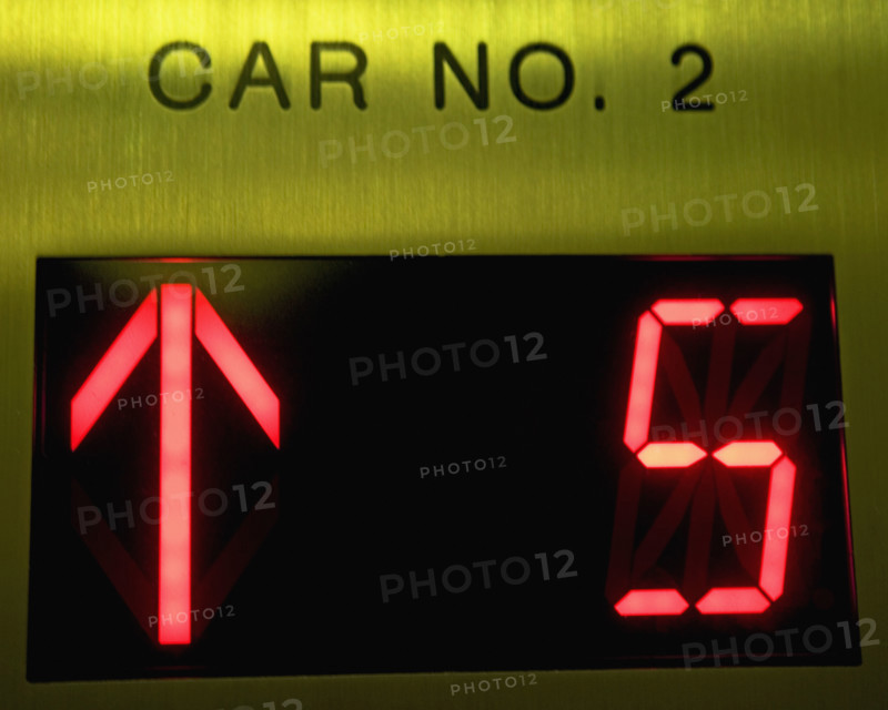 Close up of elevator floor display. Date : 2007