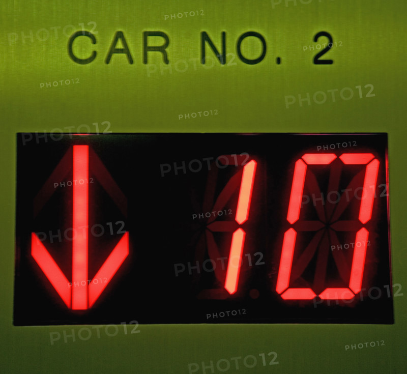 Close up of elevator floor display. Date : 2007