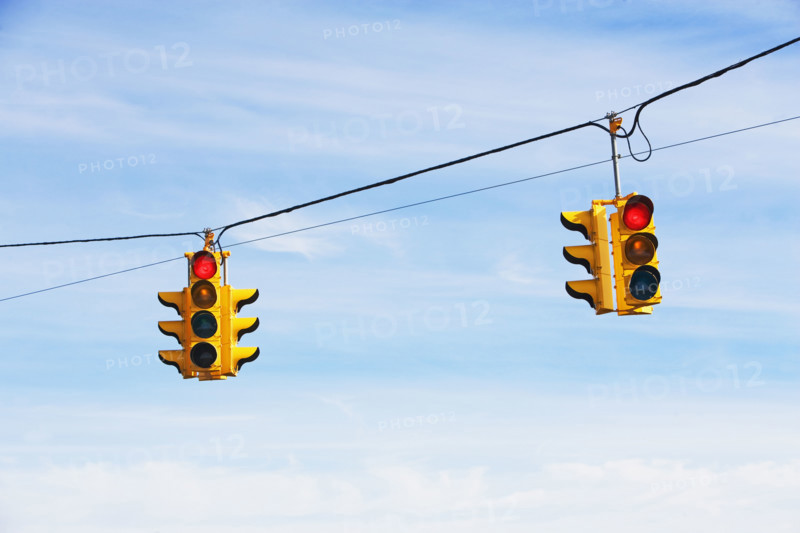 Close up of traffic lights. Date : 2007
