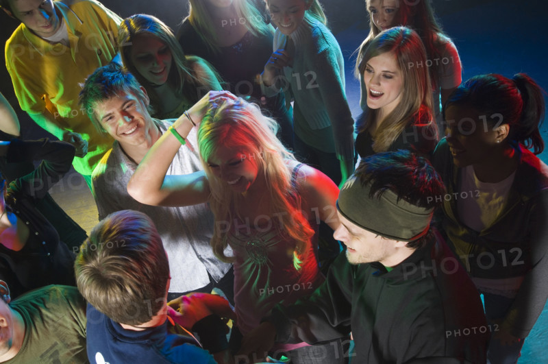 Young people at dance club. Date : 2007