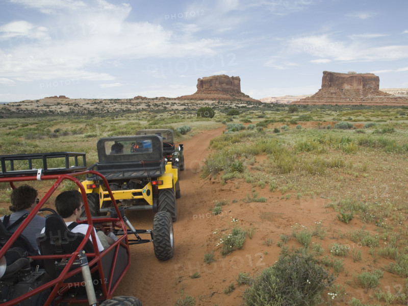 Off-road vehicles driving in desert. Date : 2007