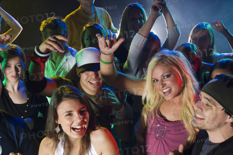 Young people at dance club. Date : 2007