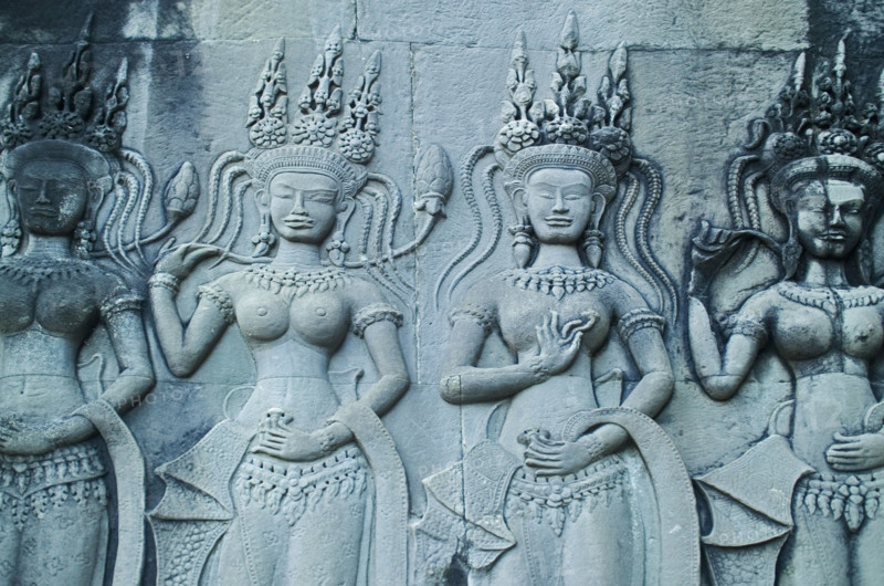 Ancient Temple Angkor Wat Cambodia Khmer. Date : 2006