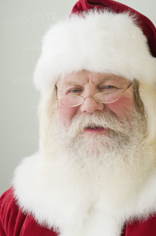 Close up of Santa Claus.
