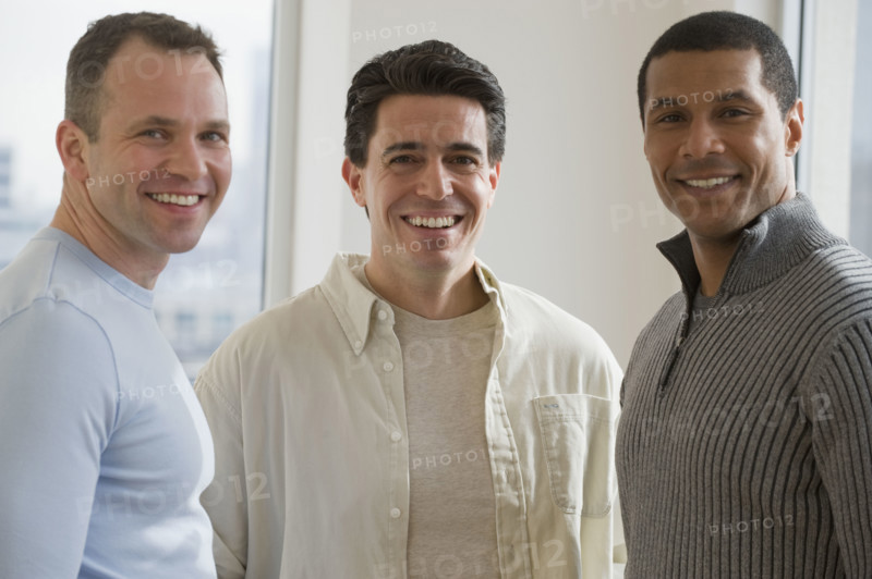 Portrait of multi-ethnic men.
