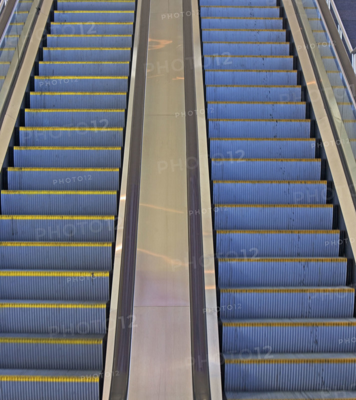 Empty escalators, New York City, New York, United States. Date : 2008
