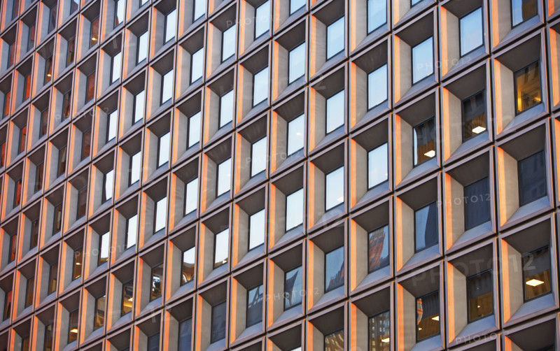 Low angle view of high rise, New York City, New York, United States. Date : 2008
