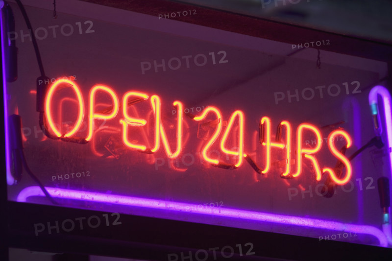 Close up of neon sign. Date : 2008