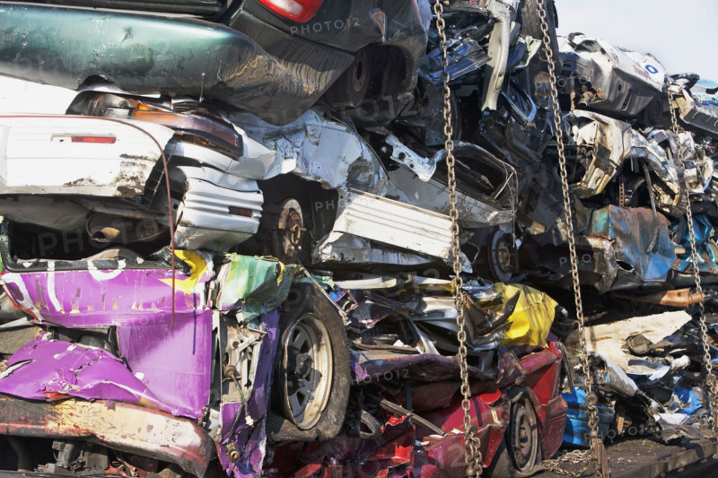 crushed old cars. Date : 2008