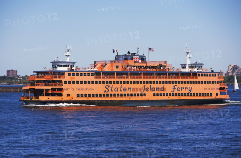 Staten Island Ferry on water, New York, United States. Date : 2008