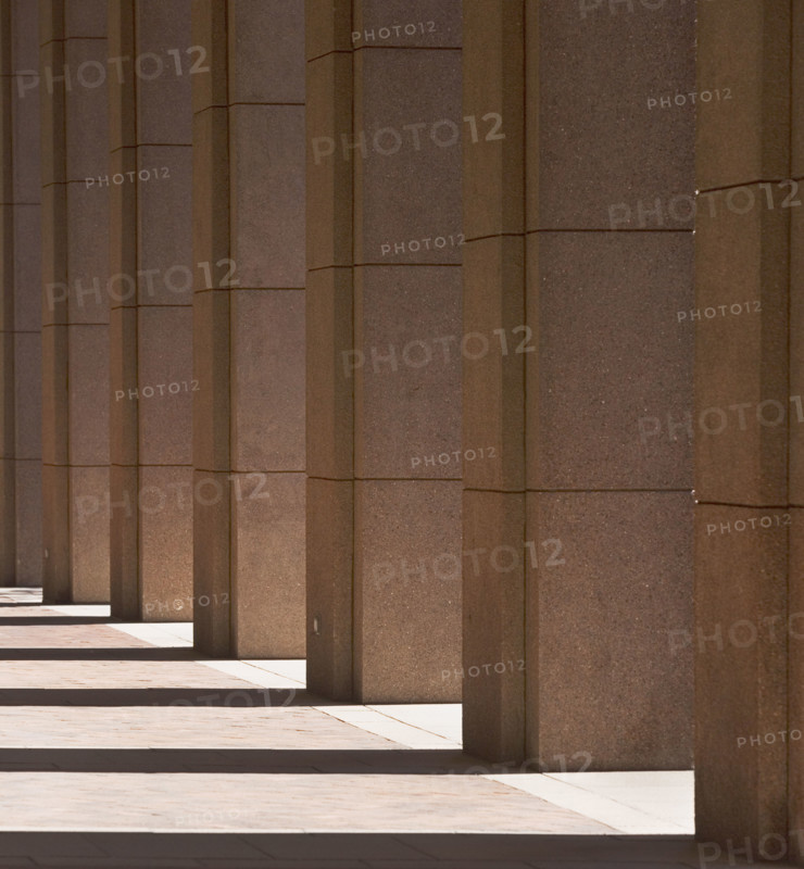 Row of columns and shadows. Date : 2008