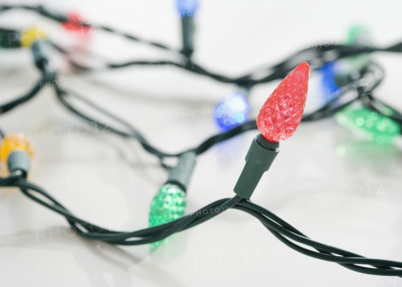 Close up of Christmas lights. Date : 2008