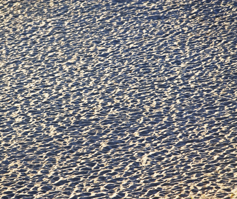 High angle view of sand. Date : 2008