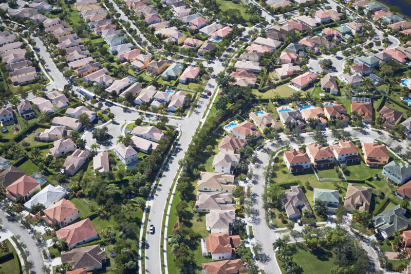 aerial view of housing community. Date : 2008