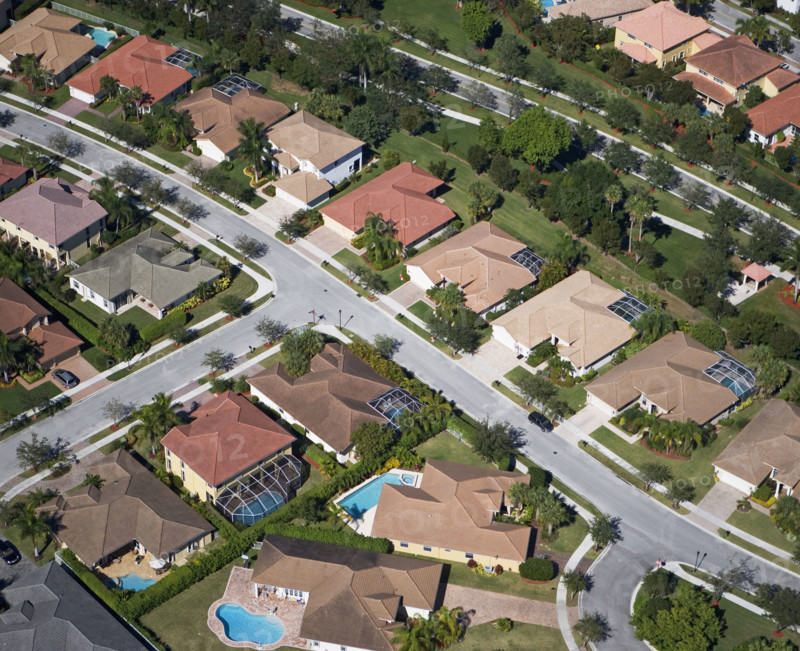 aerial view of housing community. Date : 2008