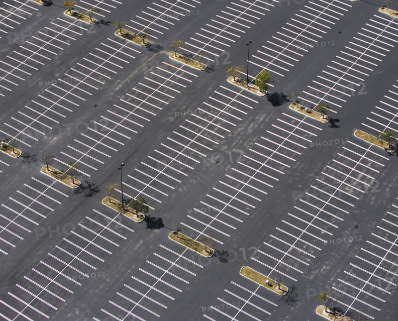 aerial view of parking lot, spaces. Date : 2008