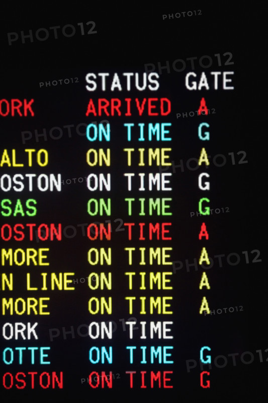 Close up of transportation time table, Washington DC, United States. Date : 2008