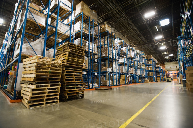 Interior view of warehouse. Date : 2008