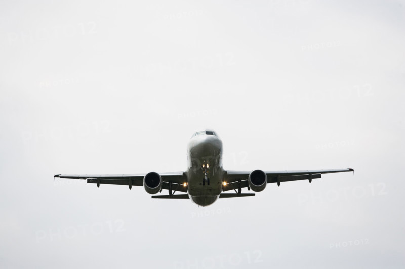 Low angle view of airplane. Date : 2008