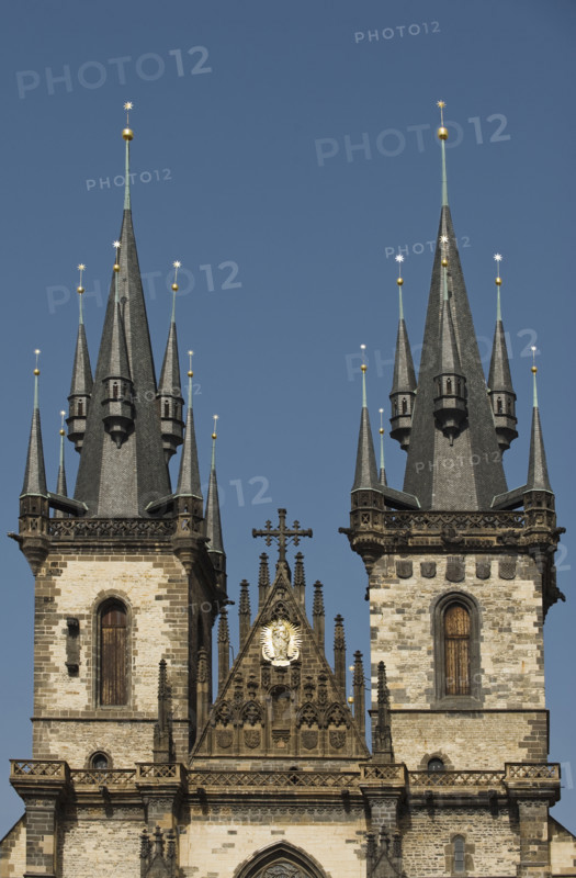 Ornate church spires.