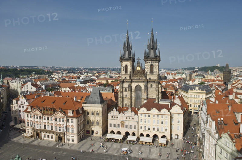 Church and cityscape.