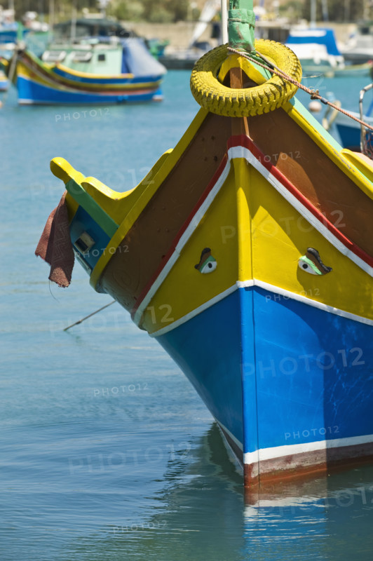 Fishing boats in harbor.