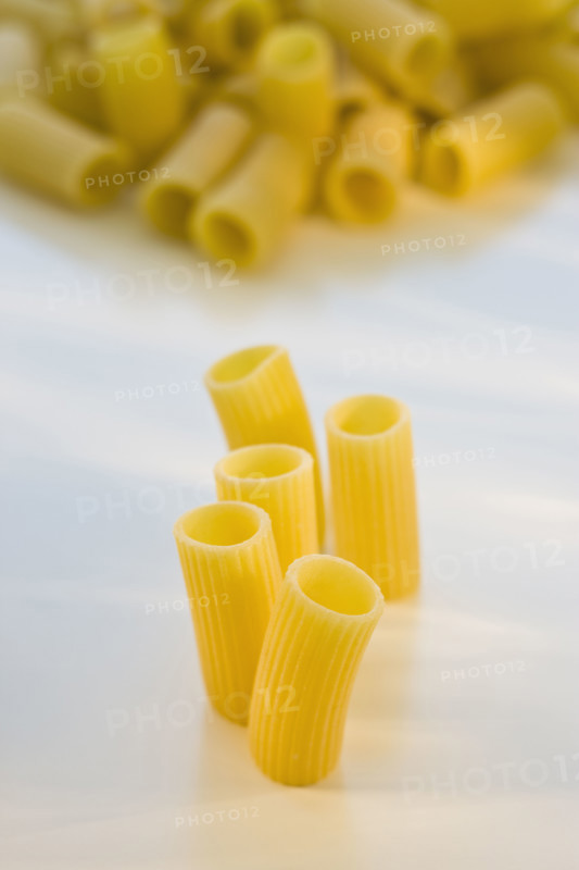 Close up of dry pasta .