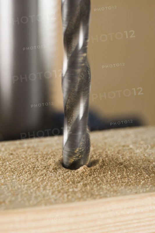 Close up of drill bit.