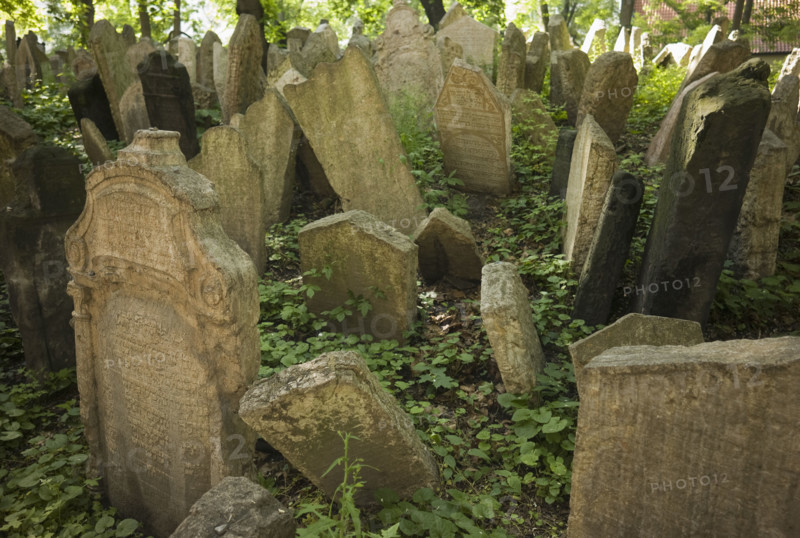Gravestones in cemetery.