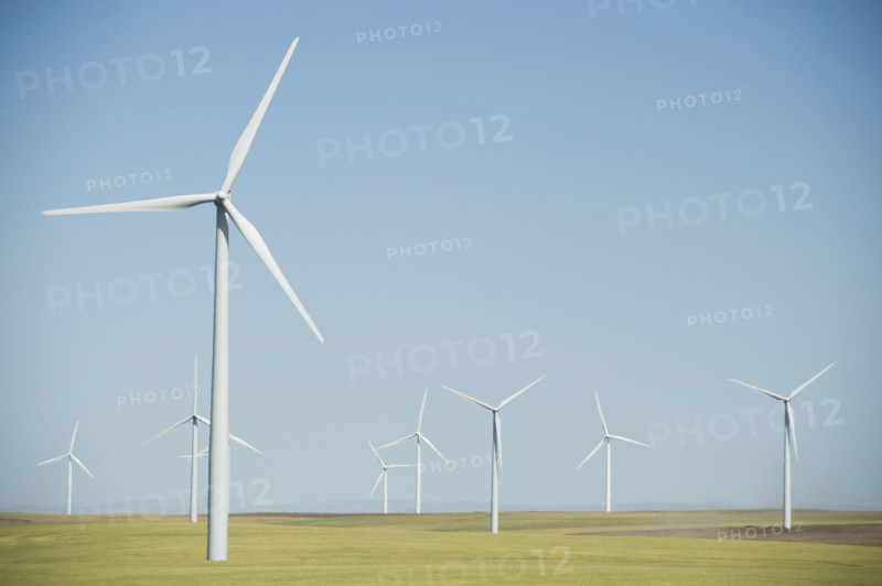 Windmills on wind farm. Date : 2008