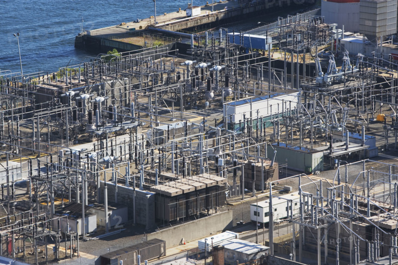 Aerial view of power plant. Date: 2008