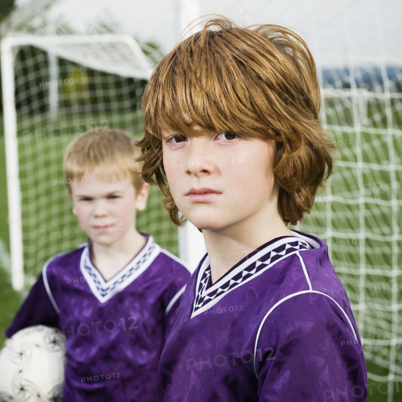 Portrait of boys in soccer uniforms. Date: 2008