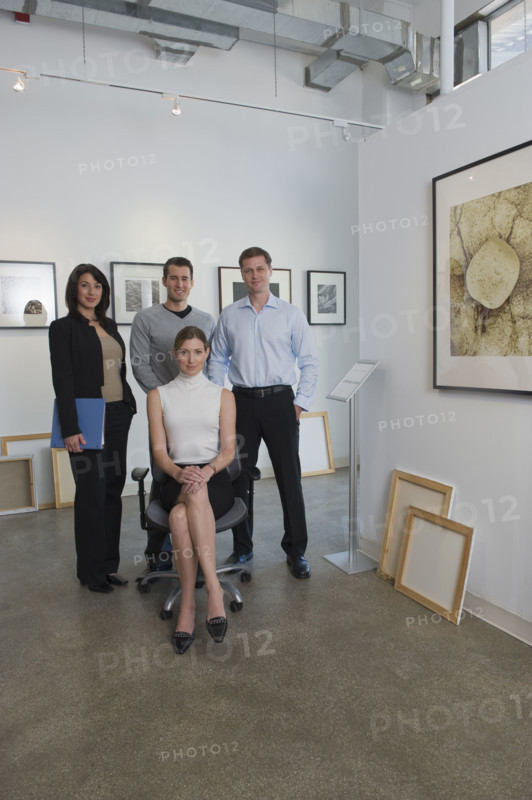 Portrait of art gallery employees.