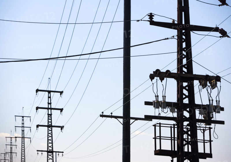 Electricity pylons. Date: 2008