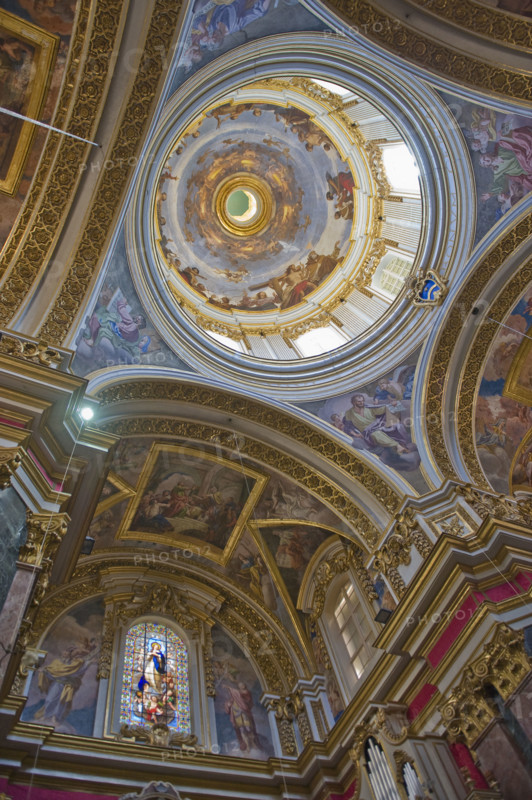 Ceiling of Mdina Cathedral, Malta.