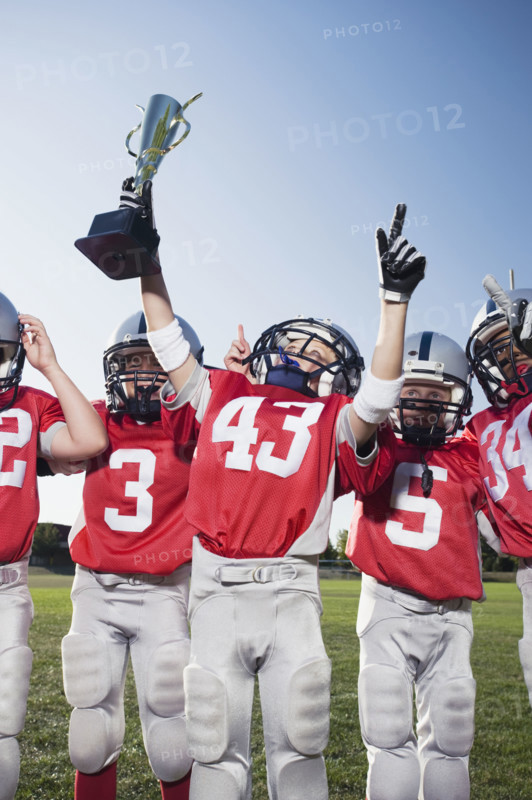 Football team with trophy. Date: 2008