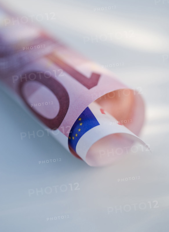 Close up of ten euro bill.