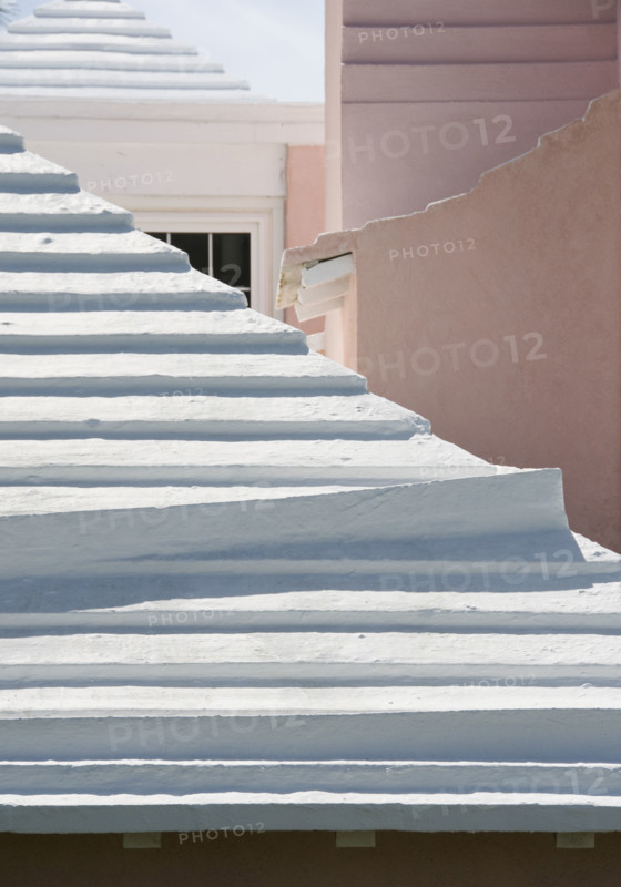 Rain collecting rooftop in Bermuda.