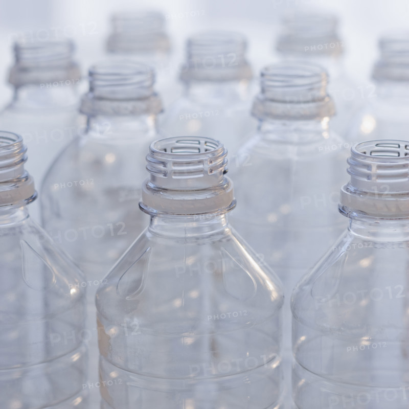 Plastic water bottles.
