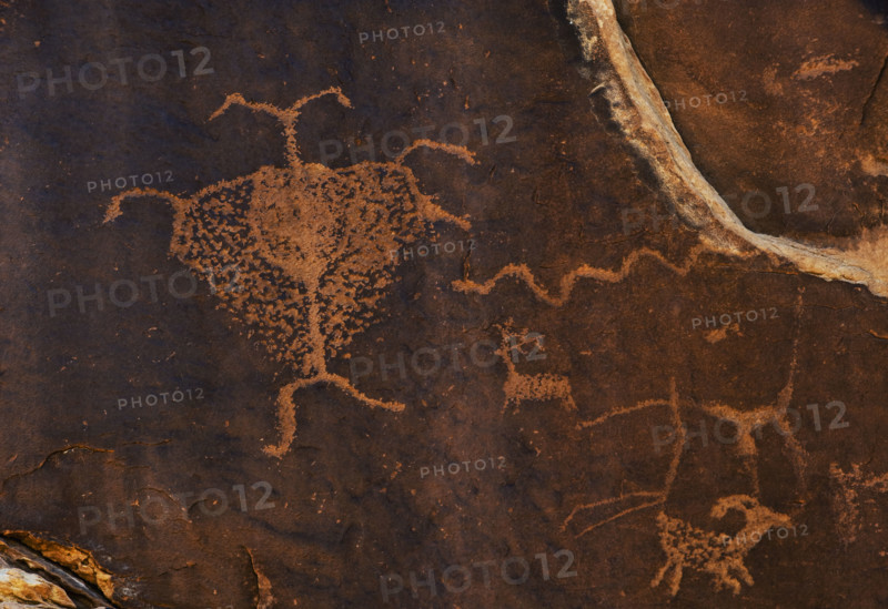 Close up of petroglyph, Utah.