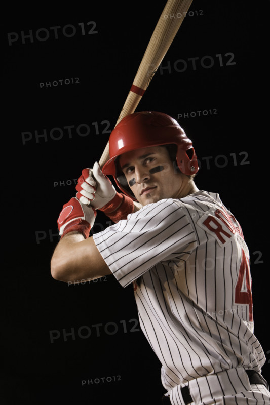 Portrait of baseball player in batting stance. Date : 2008