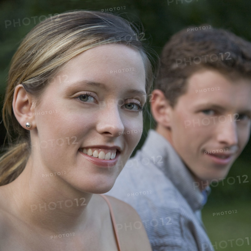 Close up portrait of young couple. Date : 2008