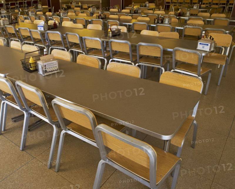 Empty cafeteria. Date: 2008