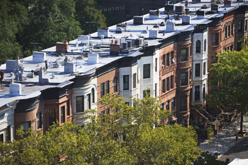Rowhouses in Brooklyn, New York. Date : 2008