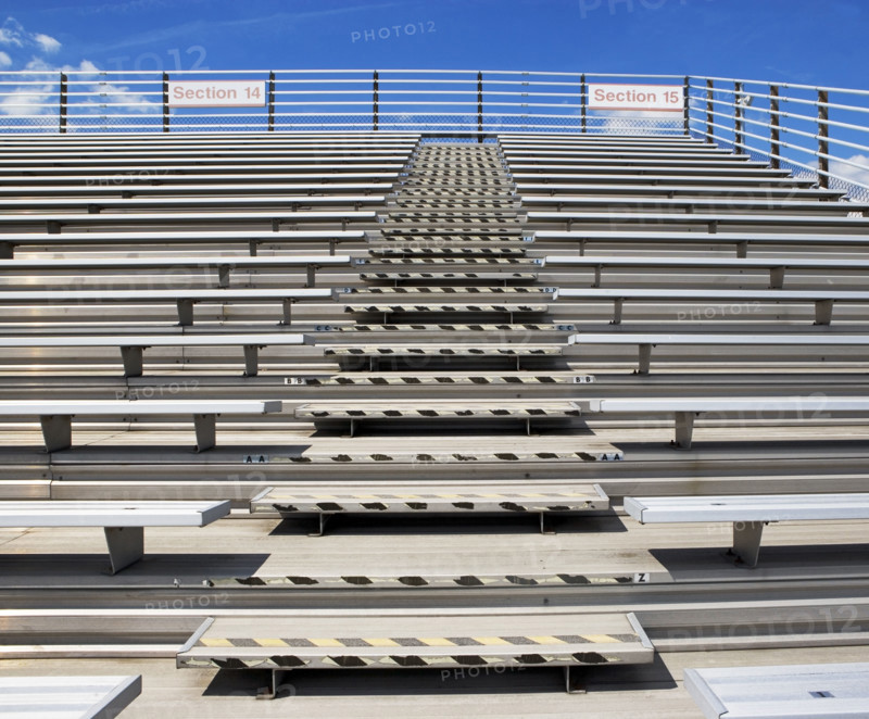 Stadium bleachers. Date: 2008