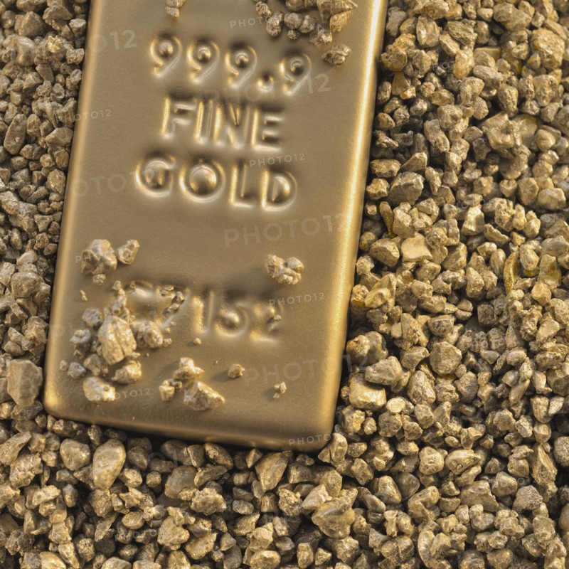 Gold block and nuggets.